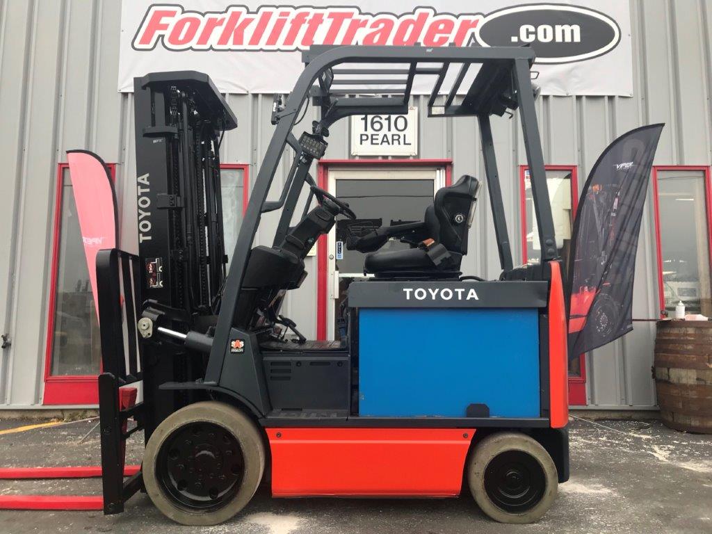 2015 orange toyota forklift with 5,000lb capacity for sale